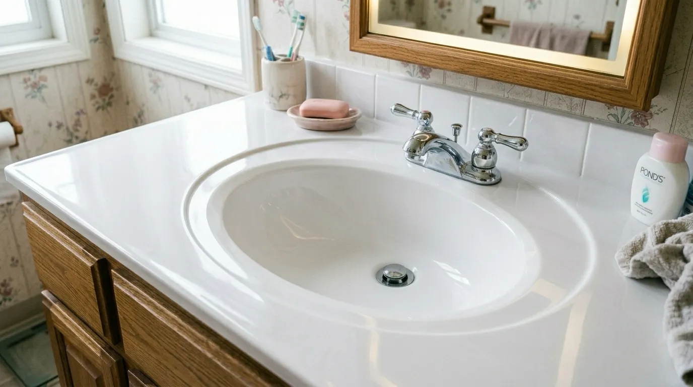 Before cultured marble refinishing